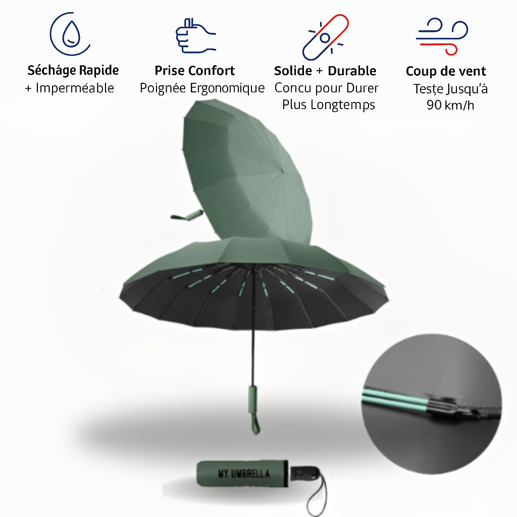 Parapluie Automatique Vert Kaki
