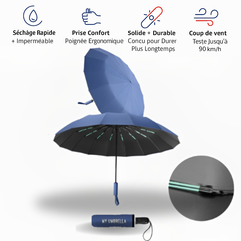 Parapluie Automatique Bleu